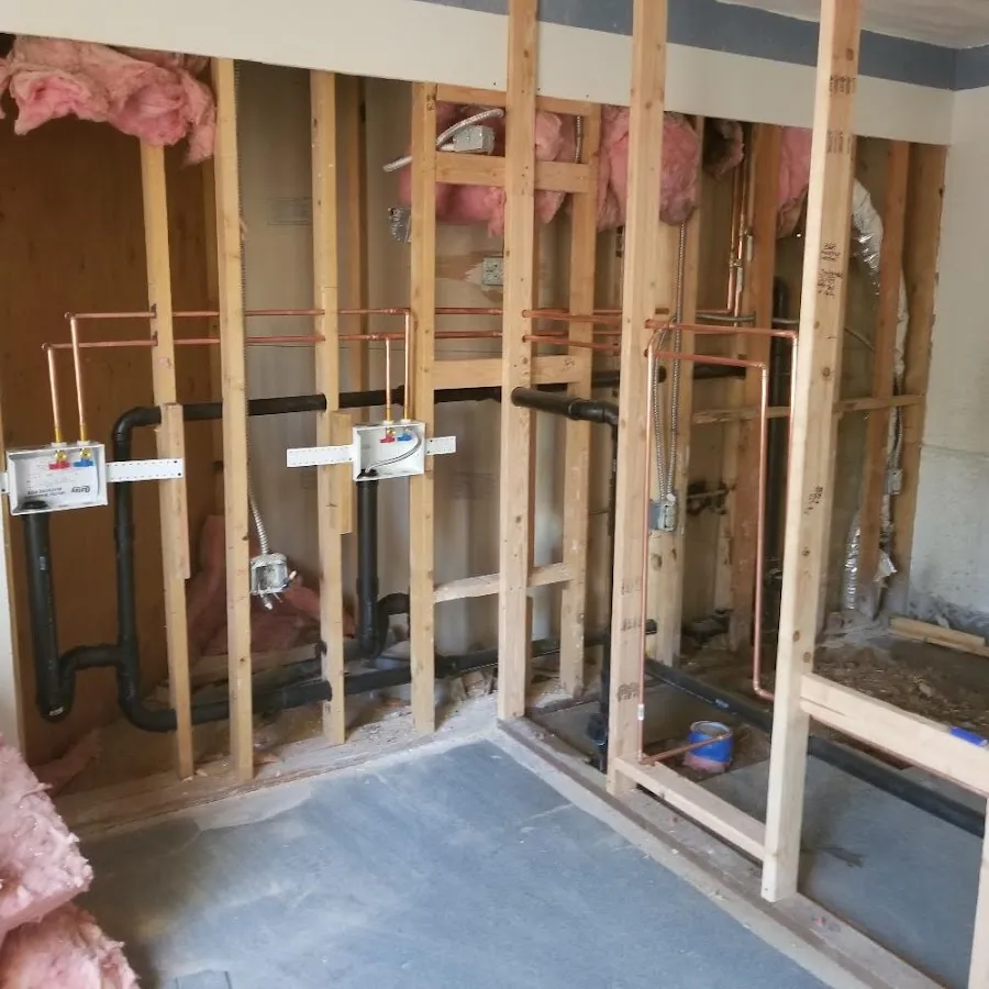 Copper pipe rough-in and plumbing installation in Herkimer